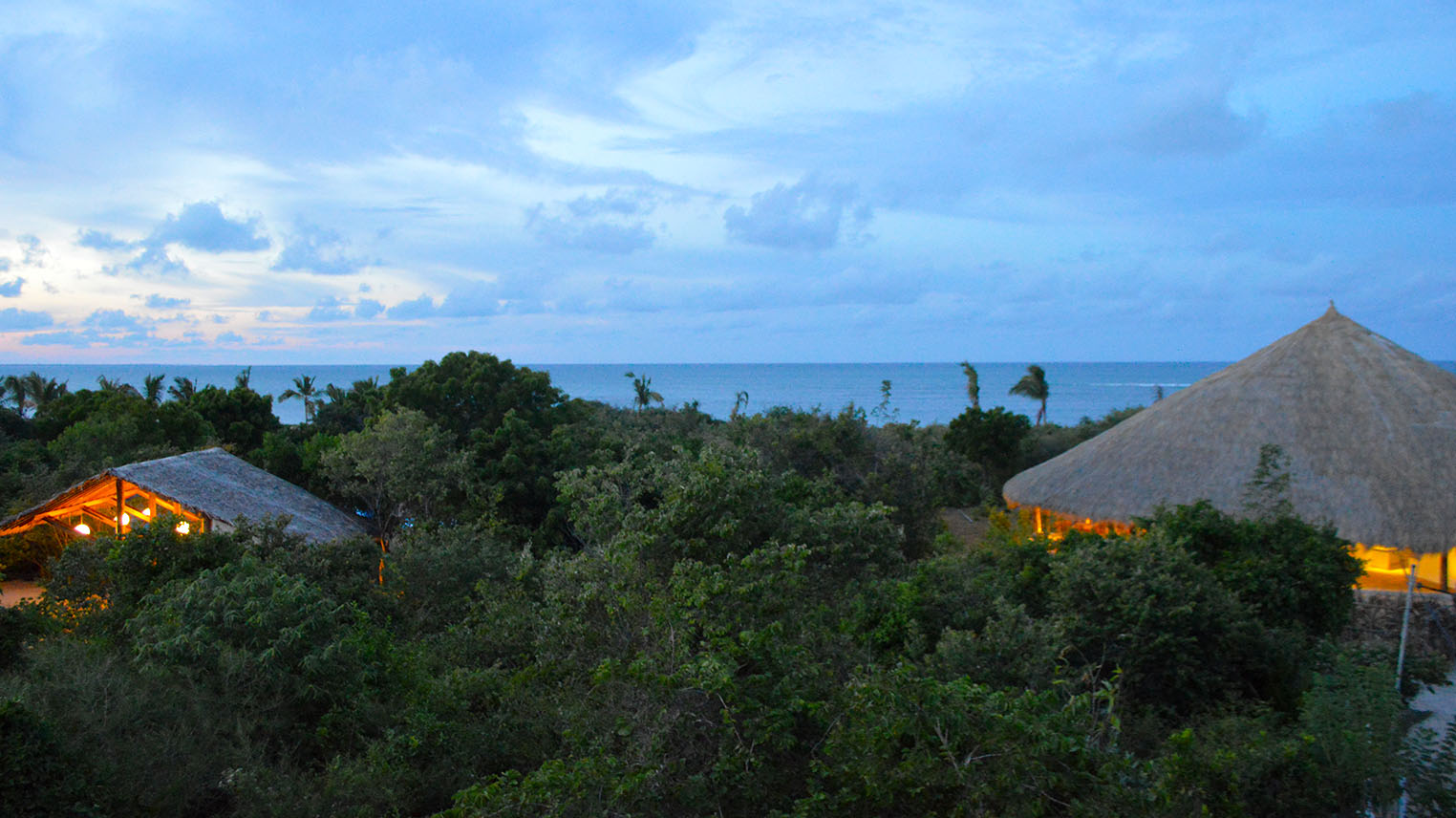 Coastal resort and reef side atmosphere