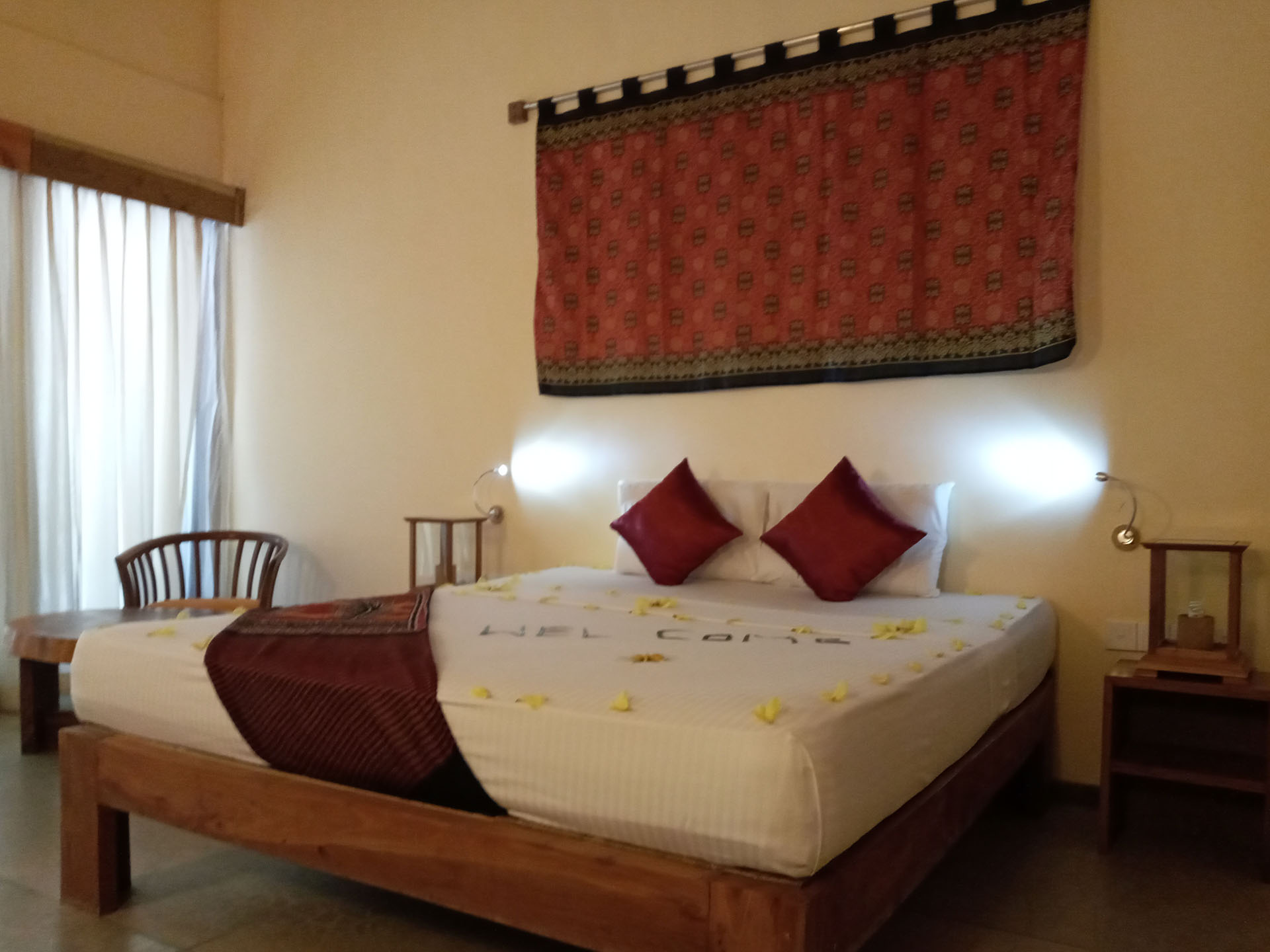 Resort room and exterior view