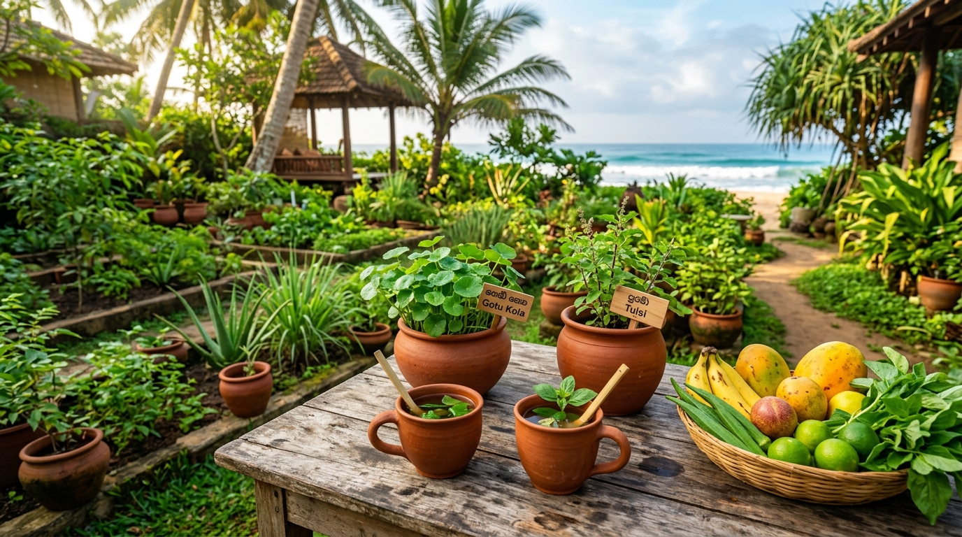 Organic herbal medicinal garden